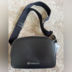 lululemon Black Leather Belt Bag